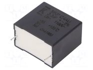Capacitor: polypropylene; DC-Link; 3.3uF; Uoper: 1.1kVDC; 9.3A; THT KEMET