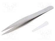 Tweezers; 123mm; for precision works; Blade tip shape: sharp C.K