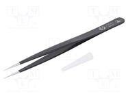 Tweezers; Blade tip shape: sharp; Tweezers len: 140mm; ESD C.K