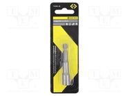 Socket; 6-angles,socket spanner; HEX 8mm; 1/4" (E6,3mm) C.K