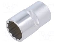 Socket; 12-angles,socket spanner; 17mm; 1/2"; Plating: chromium C.K
