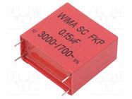 Capacitor: polypropylene; 150nF; THT; ±10%; 37.5x12.5mm; 3kVDC WIMA