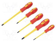 Kit: screwdrivers; insulated; 1kVAC; Phillips,slot; 5pcs. BM GROUP