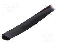 Hole and edge shield; PVC; L: 10m; black; H: 14mm; W: 7mm; -30÷70°C KURANT