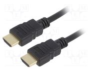 Cable; HDMI 2.0; HDMI plug,both sides; PVC; 1m; black; 30AWG GEMBIRD