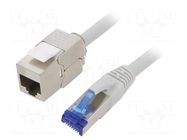 Extender Ethernet; RJ45 socket,RJ45 plug; S/FTP; 6a; stranded; Cu LOGILINK