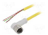 Connection lead; M12; PIN: 3; angled; 5m; plug; -25÷70°C; IP67; CSA EATON ELECTRIC