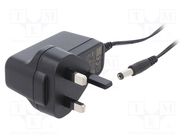 Power supply: switched-mode; mains,plug; 12VDC; 1A; 12W; 83% XP POWER