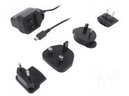 Power supply: switching; mains,plug-in; 5VDC; 1A; 5W; Out: USB mini XP POWER