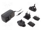 Power supply: switched-mode; mains,plug; 12VDC; 1.5A; 18W; 85% XP POWER