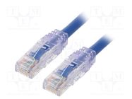 Patch cord; TX6A™ 10Gig,U/UTP; 6a; wire; Cu; PVC; blue; 5m; 24AWG PANDUIT