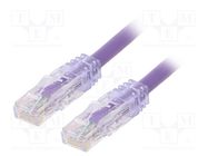 Patch cord; TX6A™ 10Gig,U/UTP; 6a; wire; Cu; PVC; violet; 3m; 24AWG PANDUIT