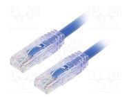 Patch cord; TX6A™ 10Gig,U/UTP; 6a; wire; Cu; PVC; blue; 3m; 24AWG PANDUIT