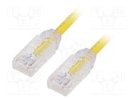 Patch cord; TX6A-28™,U/UTP; 6a; wire; Cu; LSZH; yellow; 5m; 28AWG PANDUIT