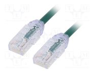 Patch cord; TX6A-28™,U/UTP; 6a; wire; Cu; LSZH; green; 5m; 28AWG PANDUIT