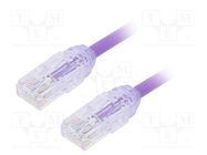 Patch cord; TX6A-28™,U/UTP; 6a; wire; Cu; LSZH; violet; 3m; 28AWG PANDUIT