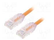 Patch cord; TX6A-28™,U/UTP; 6a; wire; Cu; LSZH; orange; 3m; 28AWG PANDUIT