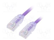 Patch cord; TX6A-28™,U/UTP; 6a; wire; Cu; LSZH; violet; 2m; 28AWG PANDUIT