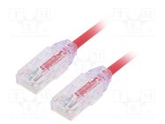 Patch cord; TX6-28™,U/UTP; 6; stranded; Cu; LSZH; red; 5m; 28AWG 