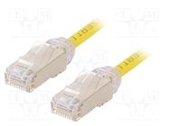 Patch cord; F/UTP,TX6A-28™; 6a; solid; Cu; LSZH; yellow; 1m; 28AWG PANDUIT