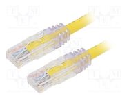 Patch cord; TX6A™ 10Gig,U/UTP; 6a; wire; Cu; PVC; yellow; 3m; 24AWG PANDUIT