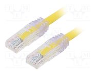 Patch cord; TX6A™ 10Gig,U/UTP; 6a; wire; Cu; PVC; yellow; 1m; 24AWG PANDUIT