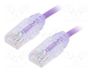 Patch cord; TX6-28™,U/UTP; 6; stranded; Cu; LSZH; violet; 1m; 28AWG 