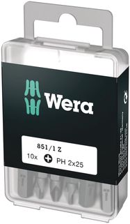 851/1 Z DIY bits, 10 x PH 2x25, Wera