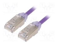 Patch cord; F/UTP,TX6A-28™; 6a; wire; Cu; LSZH; violet; 5m; 28AWG PANDUIT