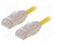 Patch cord; F/UTP,TX6A-28™; 6a; solid; Cu; LSZH; yellow; 5m; 28AWG PANDUIT