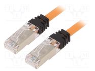 Patch cord; S/FTP,TX6A™ 10Gig; 6a; stranded; Cu; LSZH; orange; 5m PANDUIT