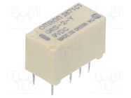 Relay: electromagnetic; DPDT; Ucoil: 9VDC; 2A; 0.5A/125VAC; PCB OMRON Electronic Components