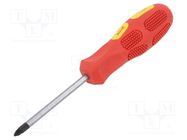 Screwdriver; Pozidriv®; for impact; PZ1; Blade length: 75mm BM GROUP