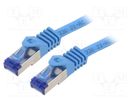 Patch cord; S/FTP; 6a; stranded; Cu; LSZH; blue; 5m; 26AWG; -20÷75°C LOGILINK