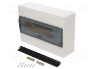 Enclosure: for modular components; IP40; No.of mod: 12; cosmos HAGER