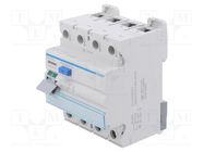 RCD breaker; Inom: 40A; Ires: 100mA; Max surge current: 250A; IP20 HAGER