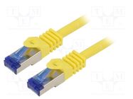 Patch cord; S/FTP; 6a; stranded; Cu; LSZH; yellow; 7.5m; 26AWG 