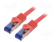 Patch cord; S/FTP; 6a; stranded; Cu; LSZH; red; 7.5m; 26AWG; -20÷75°C LOGILINK