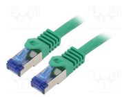 Patch cord; S/FTP; 6a; stranded; Cu; LSZH; green; 5m; 26AWG; -20÷75°C LOGILINK