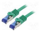 Patch cord; S/FTP; 6a; stranded; Cu; LSZH; green; 2m; 26AWG; -20÷75°C LOGILINK