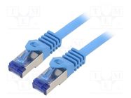 Patch cord; S/FTP; 6a; stranded; Cu; LSZH; blue; 1.5m; 26AWG LOGILINK