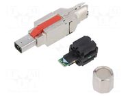 Connector: Mini I/O Type 2 (U); plug; PIN: 4; Cat: 5e; shielded TE Connectivity