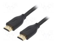 Cable; HDMI plug,both sides; PVC; 3m; black; HDMI 2.1; Core: Cu GEMBIRD