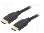 Cable; HDMI 2.1; HDMI plug,both sides; PVC; 2m; black; Core: Cu 