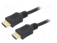 Cable; HDMI plug,both sides; PVC; 3m; black; HDMI 2.0; 30AWG GEMBIRD