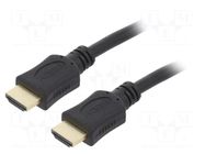 Cable; HDMI plug,both sides; PVC; 0.5m; black; HDMI 2.0; 30AWG GEMBIRD