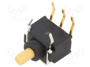 Switch: push-button; Pos: 2; SPDT; 0.4A/28VDC; (ON)-ON; Body: black KNITTER-SWITCH
