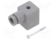 Connector: valve connector; plug; form A; 18mm; female; PIN: 4; M16 