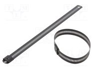 Cable tie; L: 200mm; W: 12mm; stainless steel AISI 304; 1112N RAYCHEM RPG