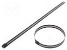 Cable tie; L: 300mm; W: 12mm; stainless steel AISI 304; 1112N RAYCHEM RPG